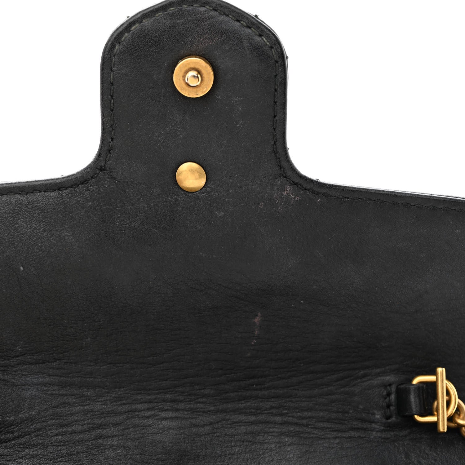 Gucci Calfskin Matelasse Super Mini GG Marmont Shoulder Bag Black 12 of 13