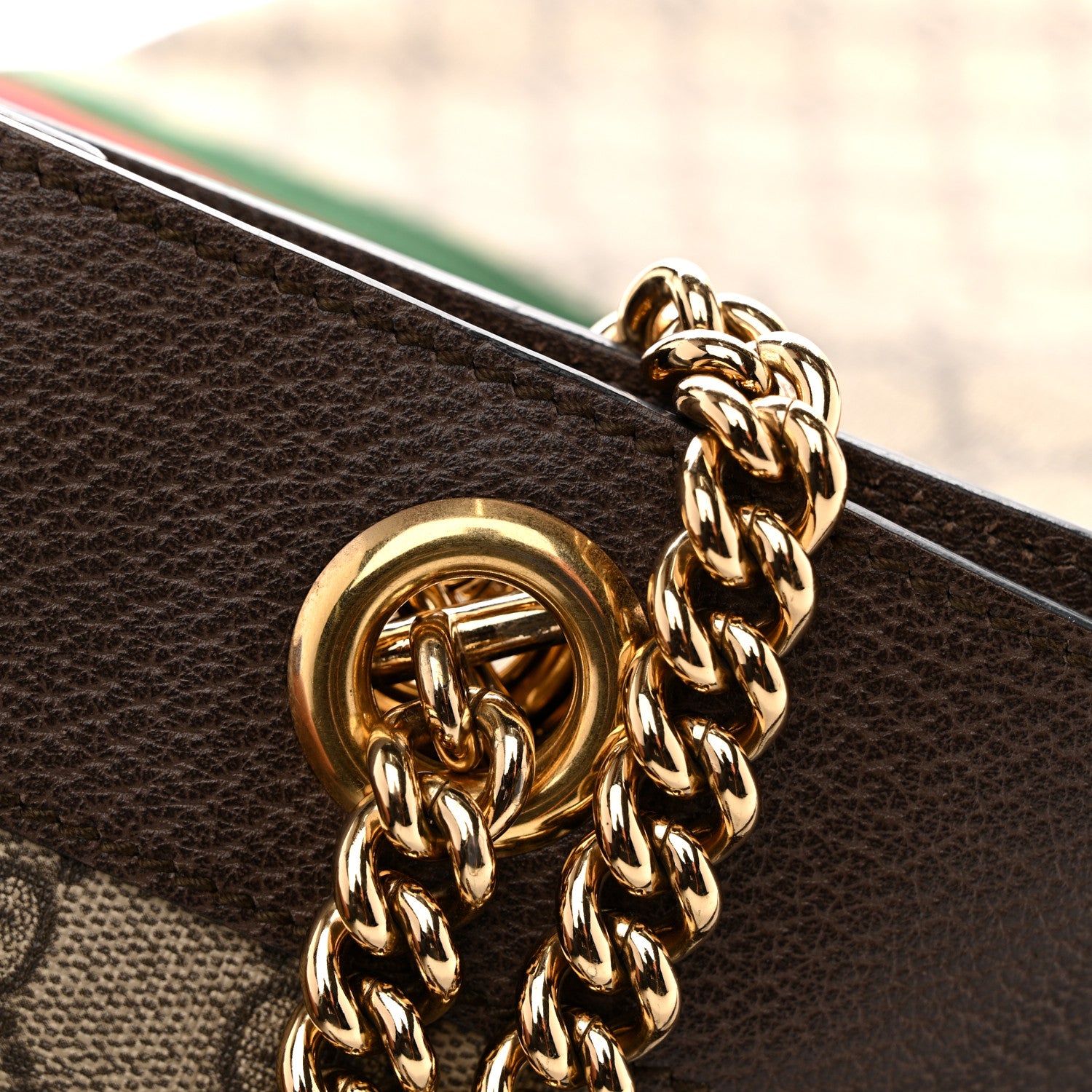 Gucci GG Supreme Monogram Large Rajah Chain Tote Beige New Acero