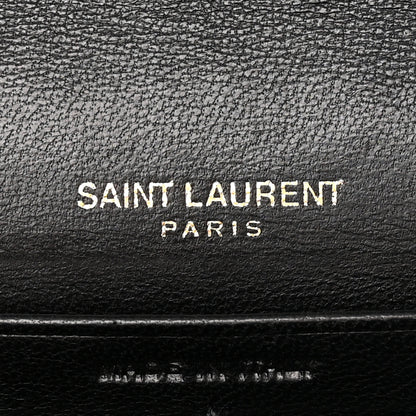 Saint Laurent Lambskin Matelasse Monogram Large Vicky Continental Wallet Black 8 of 14