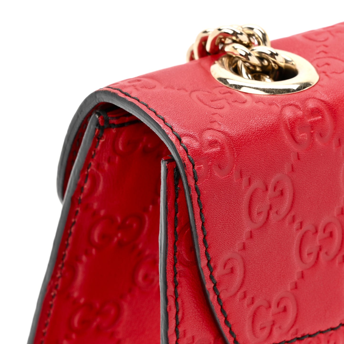 Guccissima Medium Emily Chain Shoulder Bag Red