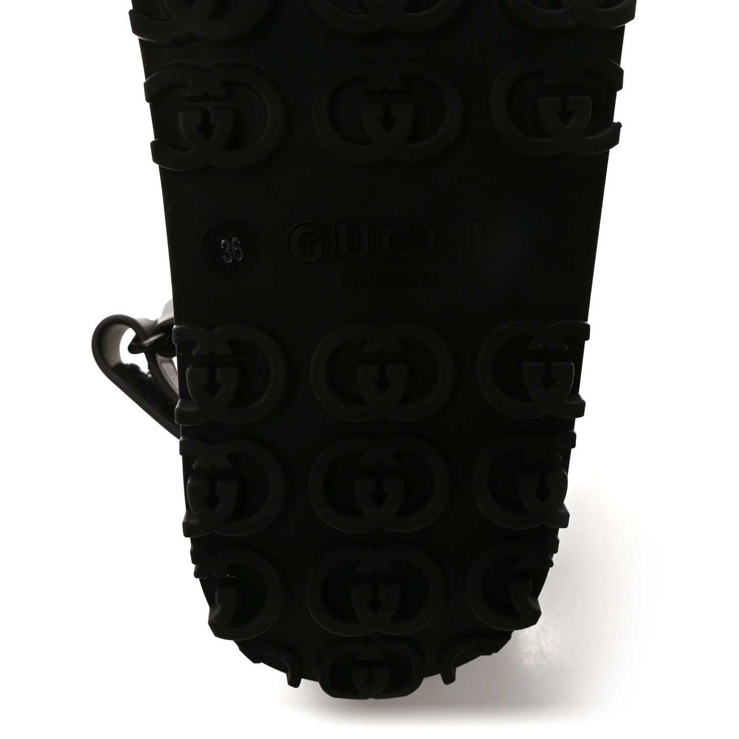 Soft Rubber Horsebit Touch Womens Strapped Sandals 36 Black