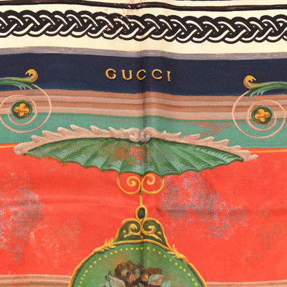 Gucci Silk Cave Canem Print Square Scarf 2 of 5