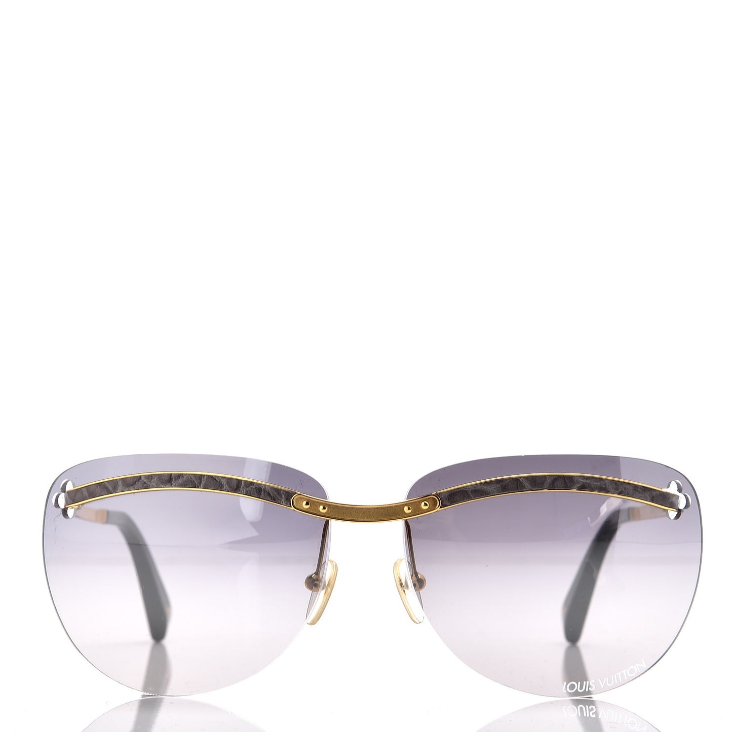 Metal Rimless Sunglasses Z0223U Gold