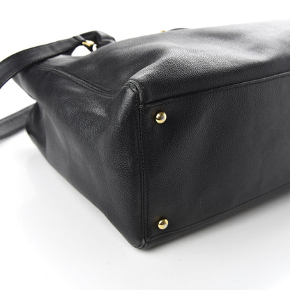 Chanel Calfskin Cerf Executive Shopper Tote Black 8 of 12