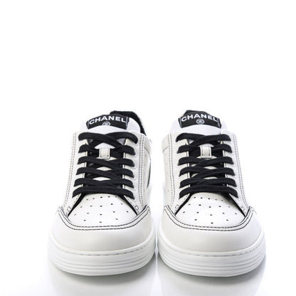 Chanel Calfskin Womens Logo Sneakers 38 White 2 of 11