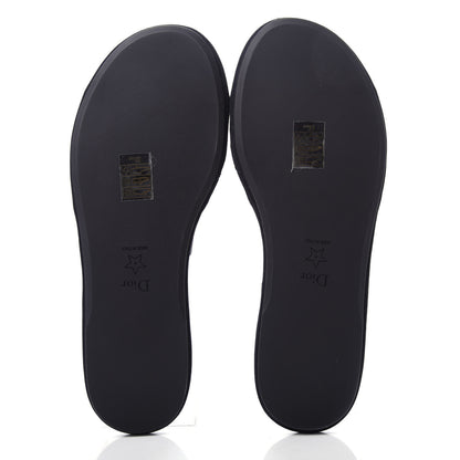 Christian Dior Velvet Oblique Chez Moi Sandal 39.5 Deep Blue 6 of 11