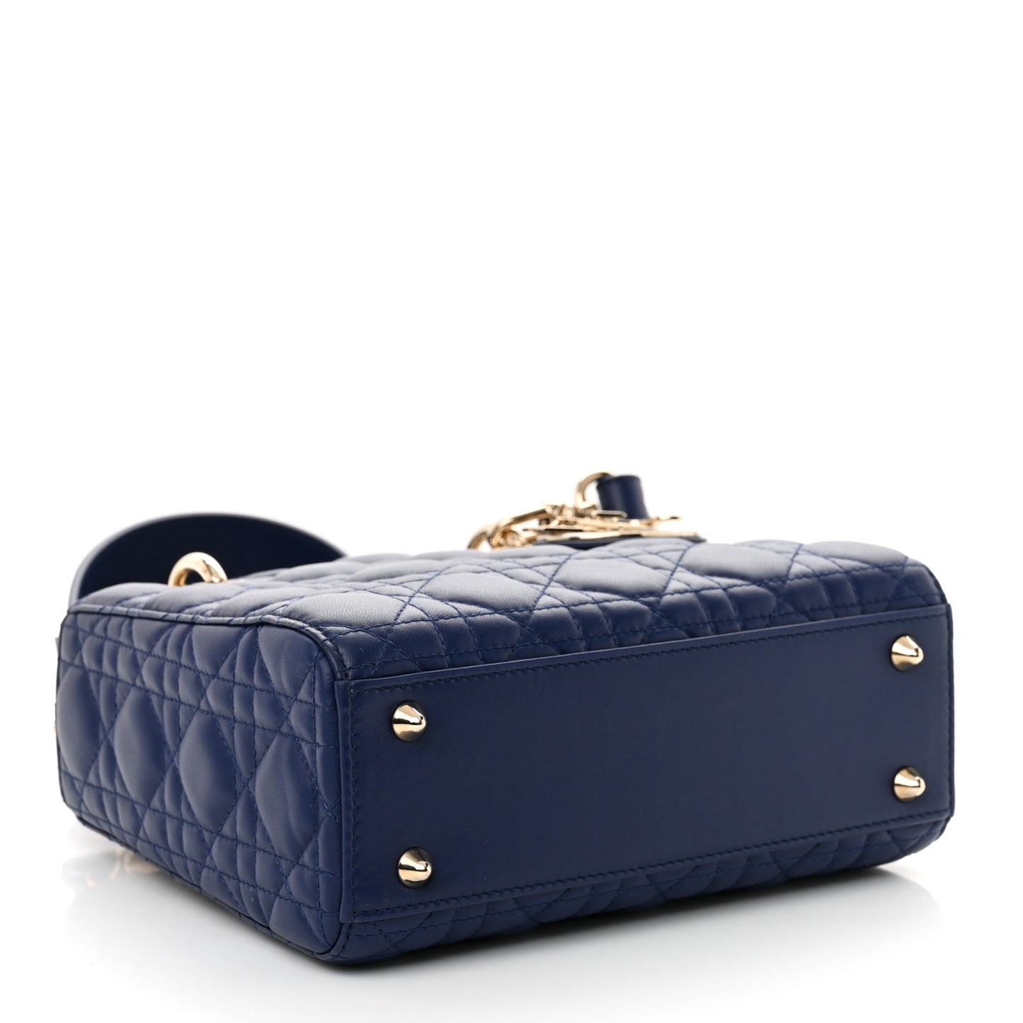 Lambskin Cannage Small Lady Dior Royal Blue