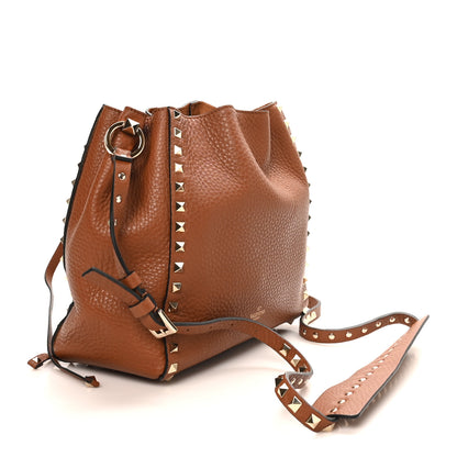 Valentino Garavani Grained Calfskin Rockstud Small Bucket Bag Selleria 3 of 9