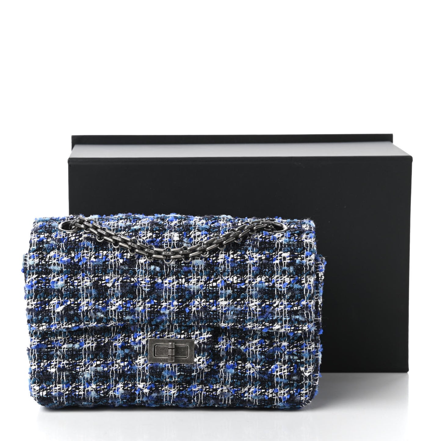Tweed Quilted 2.55 Reissue Mini Flap Blue