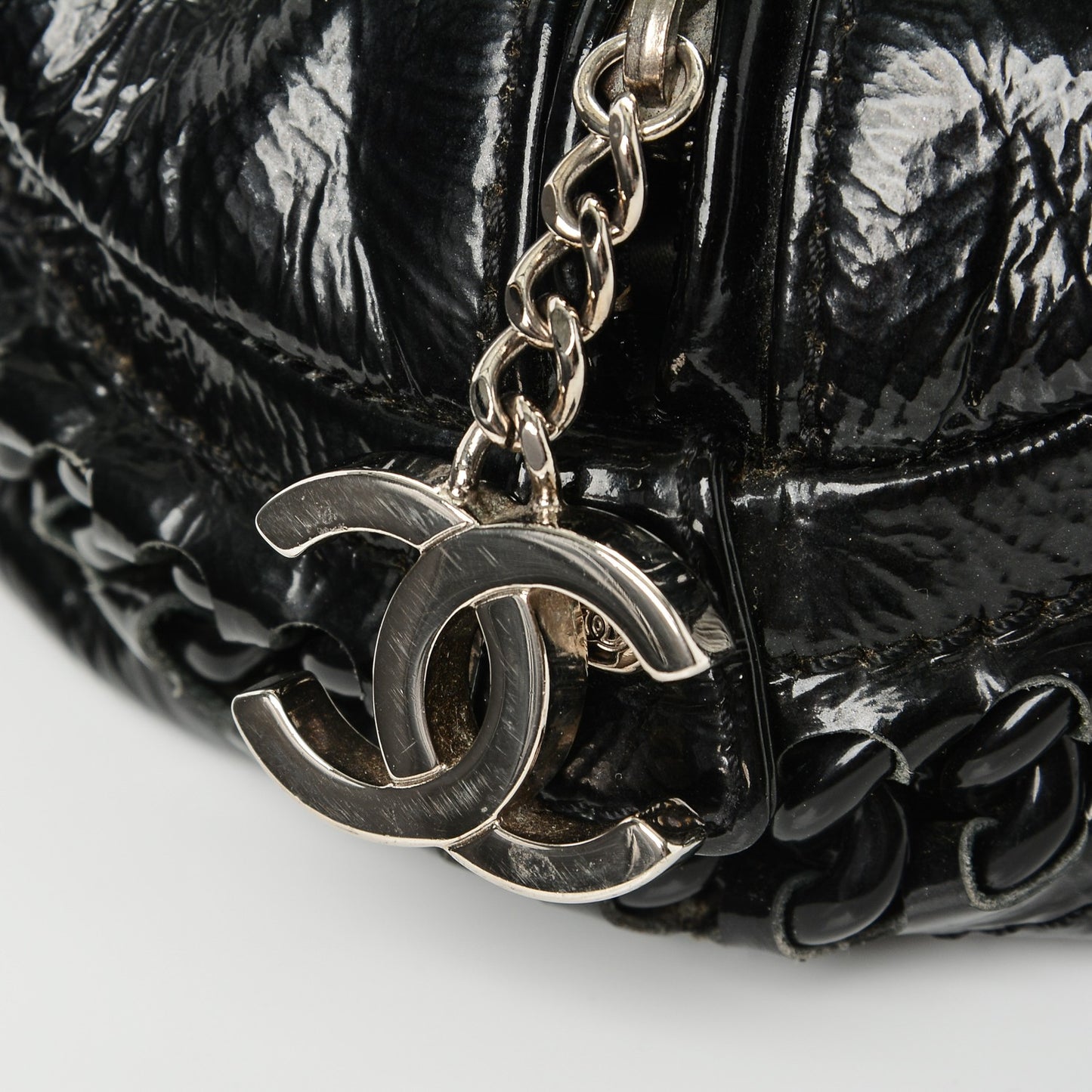 Patent Luxe Ligne Medium Bowler Black