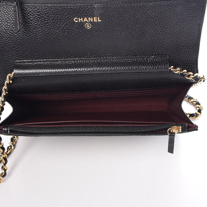 Chanel Caviar Quilted Wallet On Chain WOC Black 5 of 11