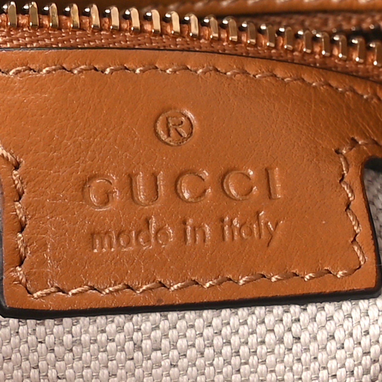 Gucci Aria Calfskin Web Large Attache Shoulder Bag Dark Orange 6 of 10