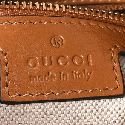 Gucci Aria Calfskin Web Large Attache Shoulder Bag Dark Orange 6 of 10