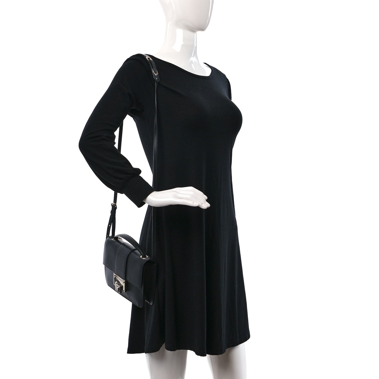 Calfskin Rebel Crossbody Bag Black