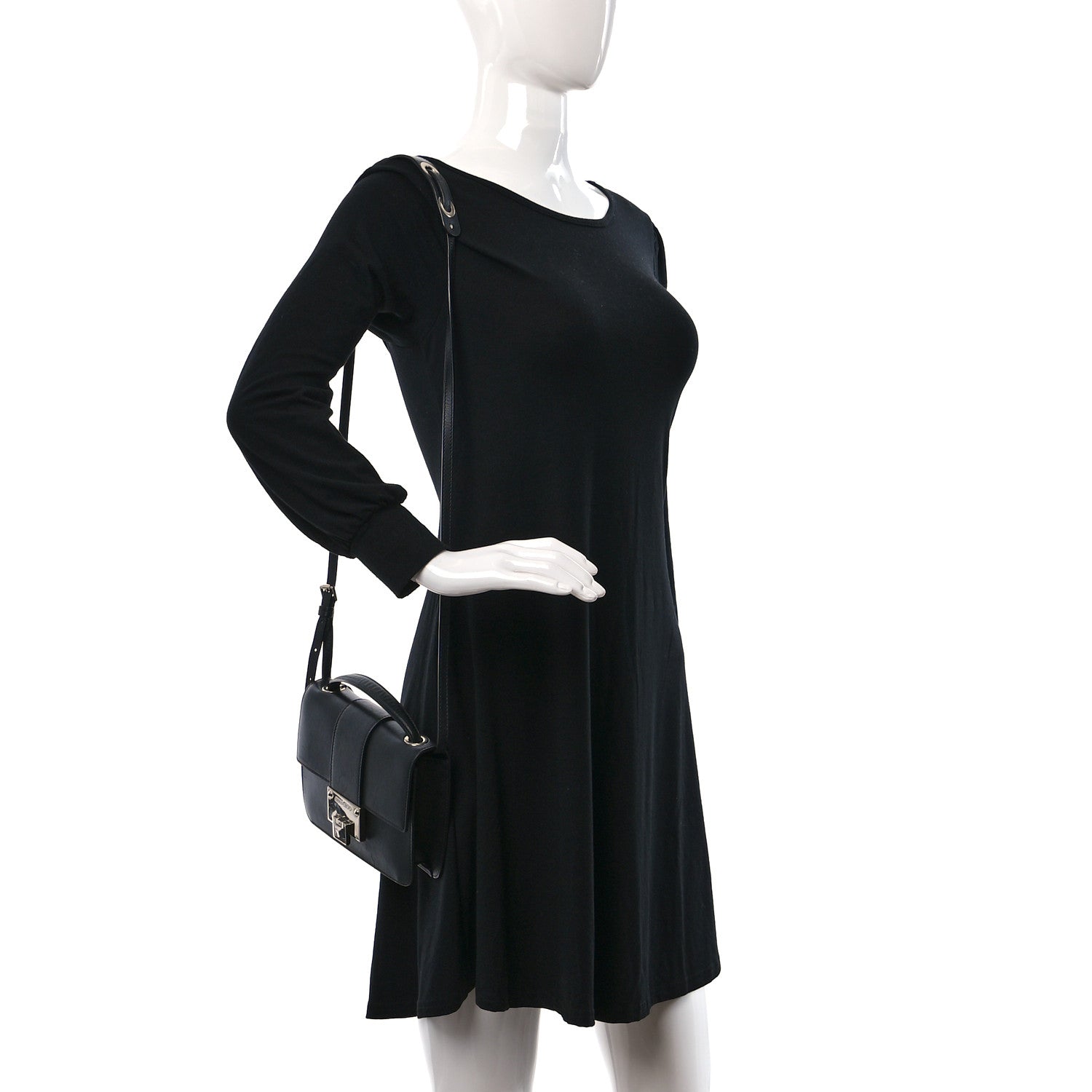 Jimmy Choo Calfskin Rebel Crossbody Bag Black 2 of 9