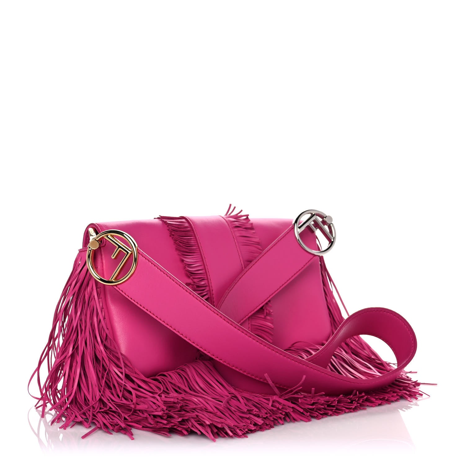 Fendi Nappa F is Fendi Fringe Baguette Pink 3 of 11