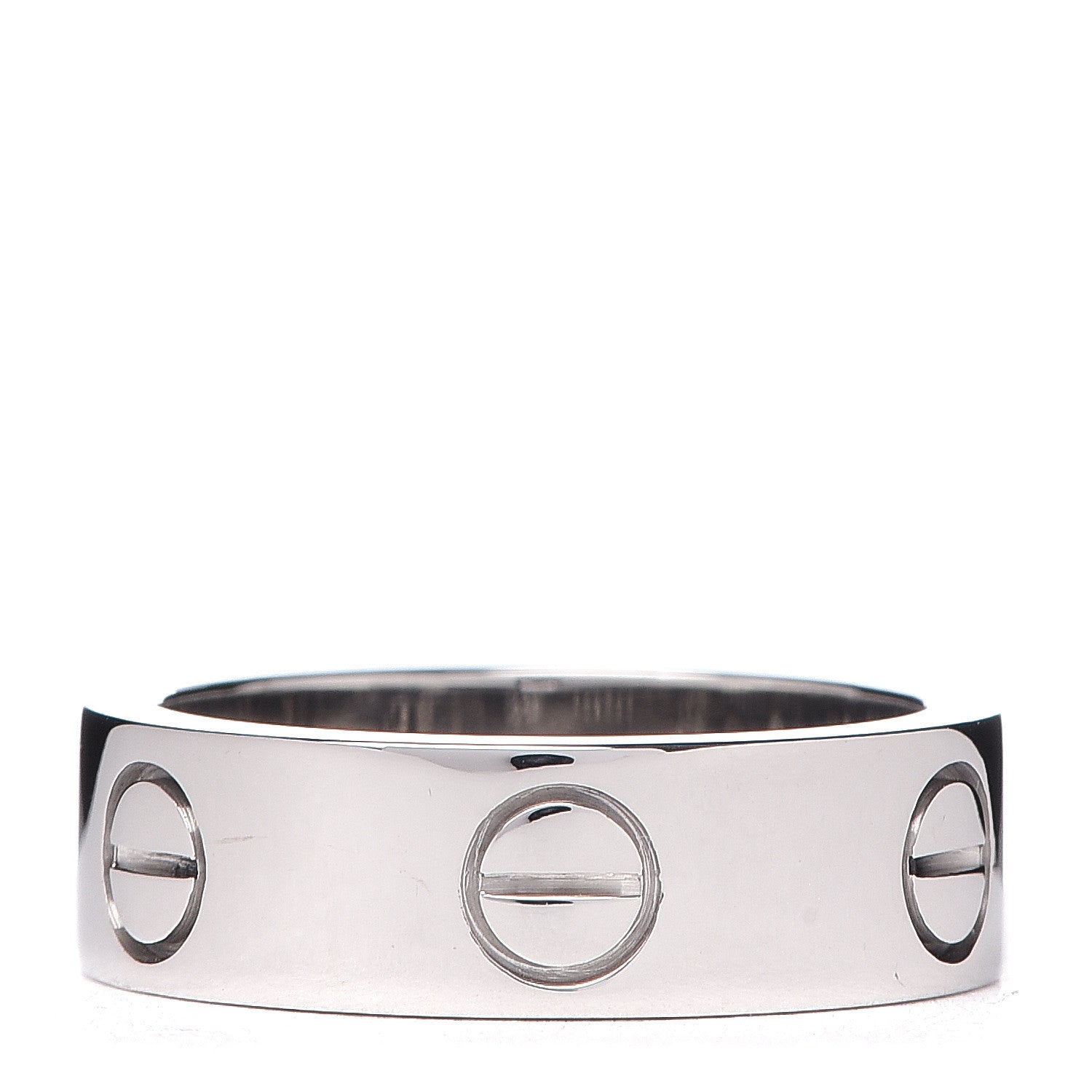 Cartier 18K White Gold 5.5mm LOVE Ring 49 4.75 1 of 6