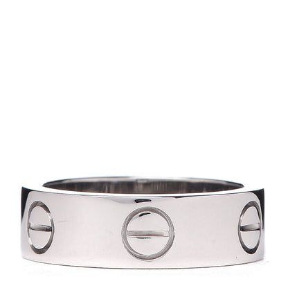Cartier 18K White Gold 5.5mm LOVE Ring 49 4.75 1 of 6