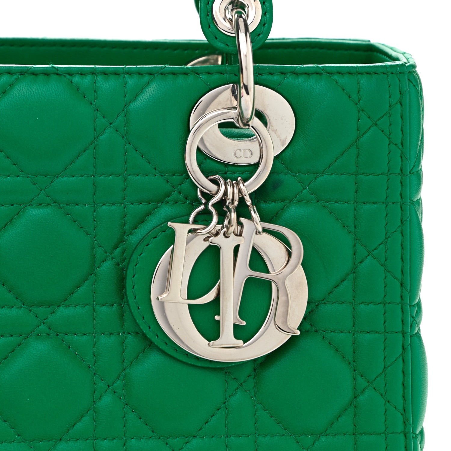 Christian Dior Lambskin Cannage Medium Lady Dior Green 7 of 14