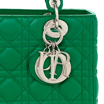 Christian Dior Lambskin Cannage Medium Lady Dior Green 7 of 14