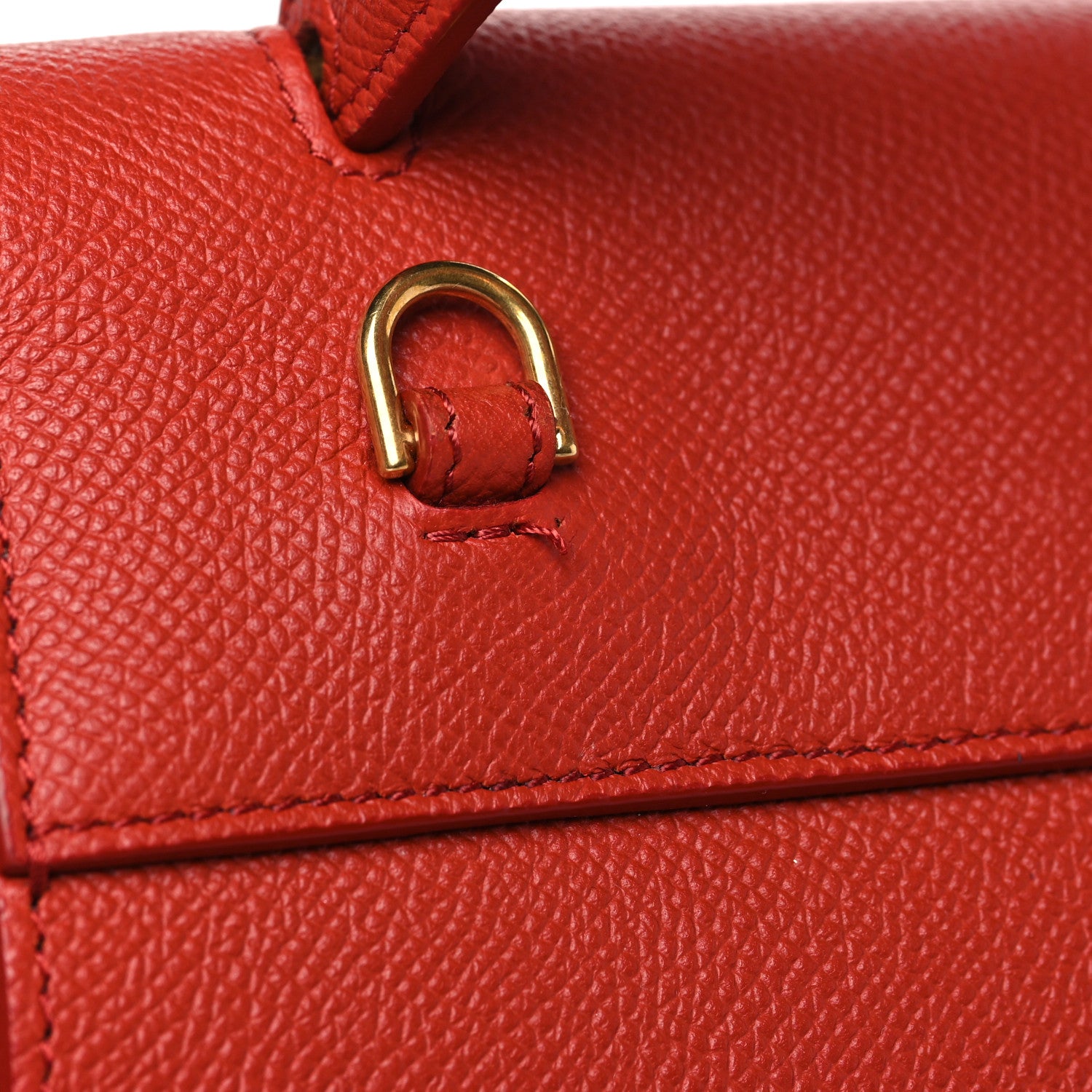 Celine Grained Calfskin Nano Belt Bag Coquelicot 11 of 12