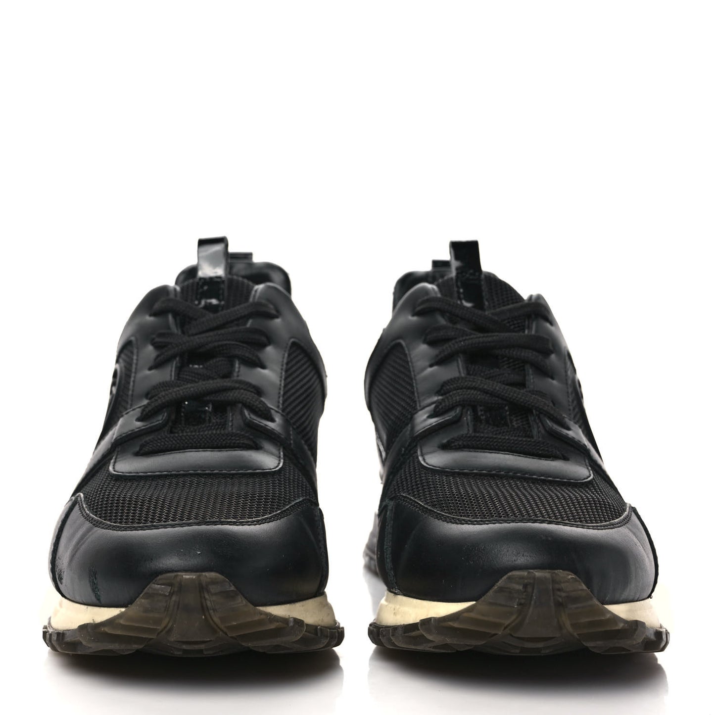 Calfskin Run Away Sneakers 36 Black