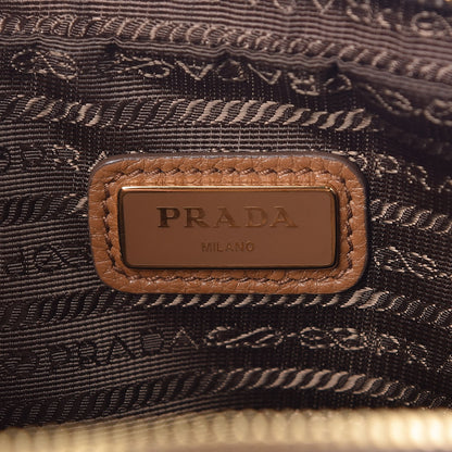 Prada Vitello Daino Medium Double Zip Shoulder Bag Cannella 6 of 8