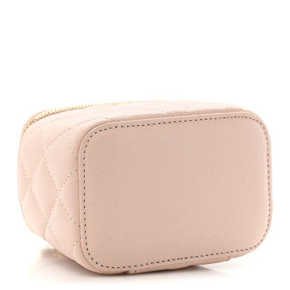 Chanel Caviar Quilted Mini Vanity Case With Chain Light Pink 4 of 9