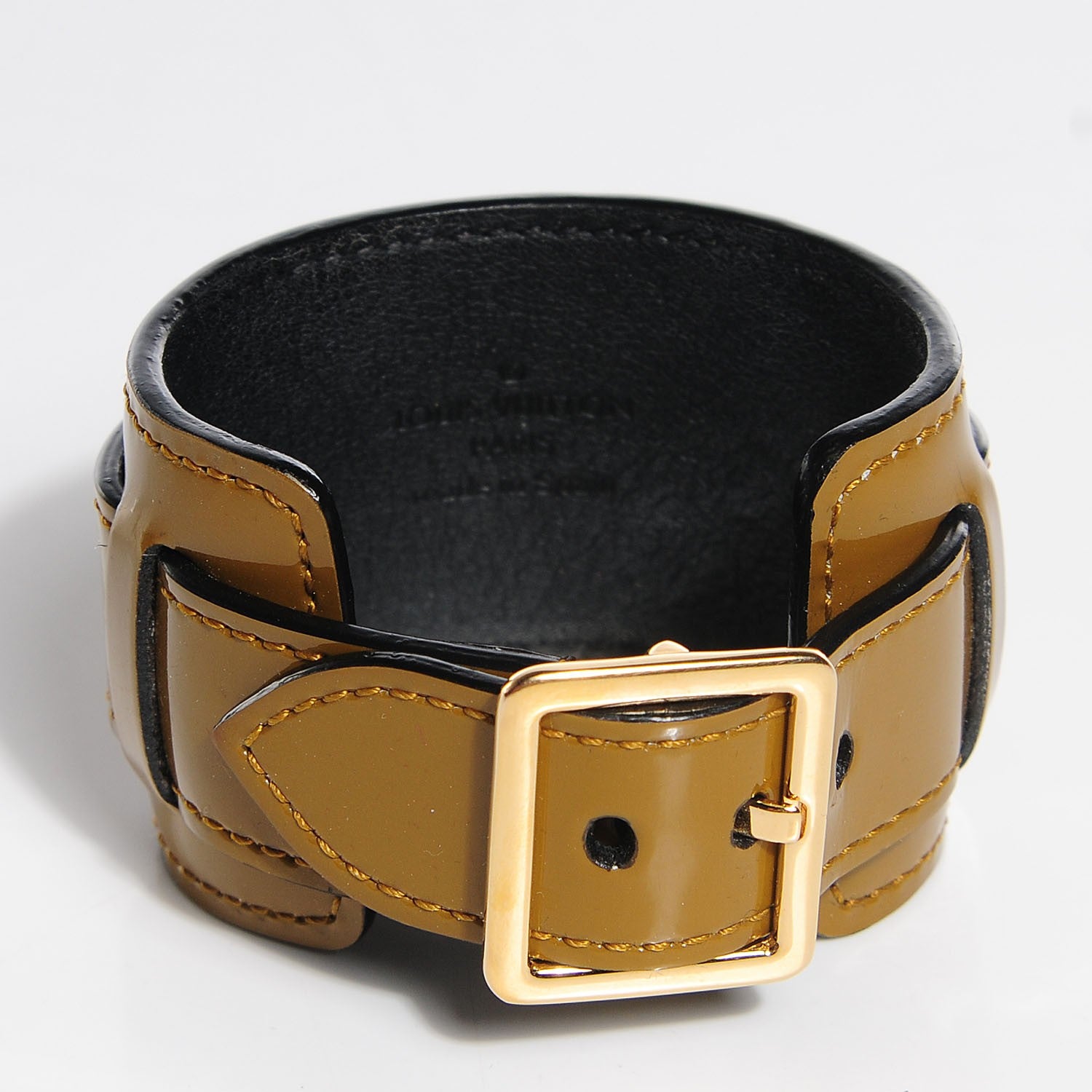 Louis Vuitton Patent Infinit Cuff 17 Vert Olive 3 of 7
