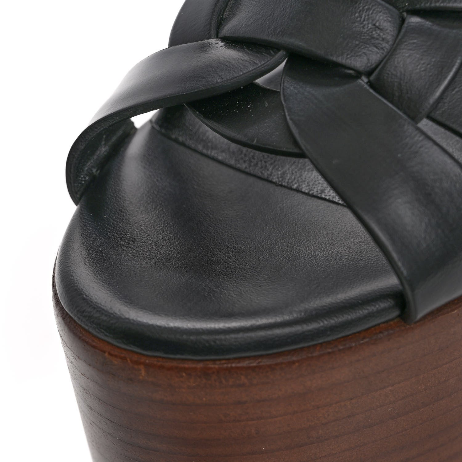 Saint Laurent Calfskin Betty 80 Tribute Sandals 37 Black 10 of 12