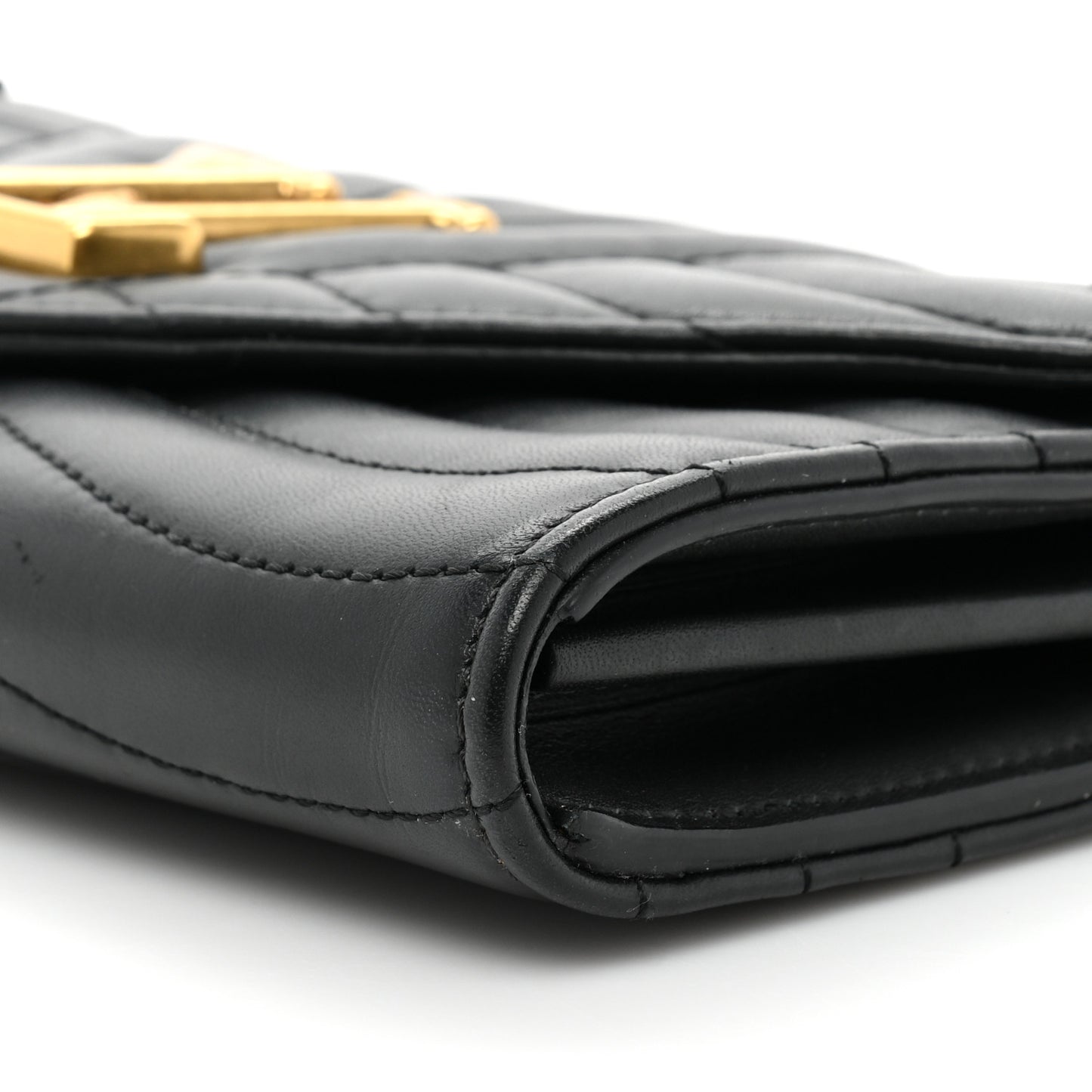 Calfskin New Wave Long Wallet Black