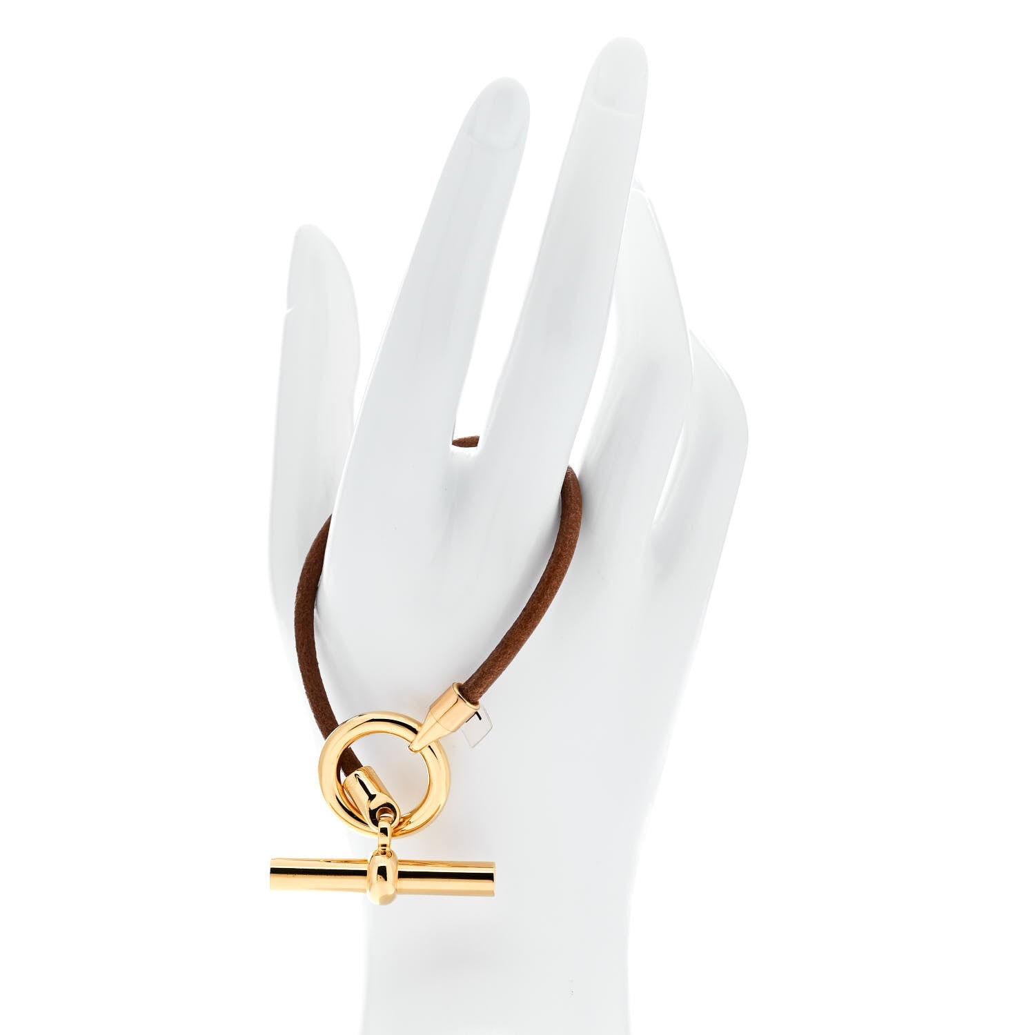 Hermes Natural Bridle Glenan Single Tour Bracelet Bouton 2 of 6