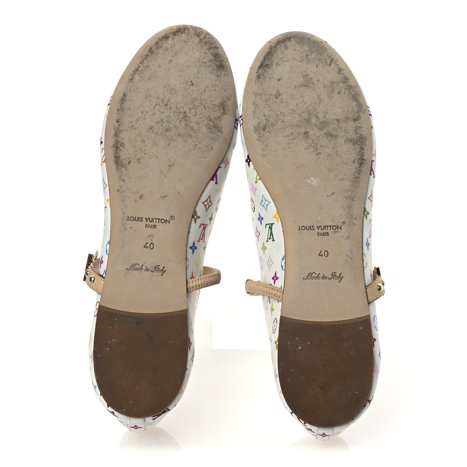 Louis Vuitton LV X TM Monogram Multicolor Romy Flat Ballerinas 40 White 7 of 11