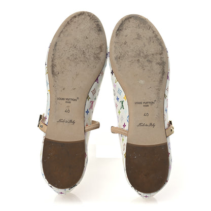 Louis Vuitton LV X TM Monogram Multicolor Romy Flat Ballerinas 40 White 7 of 11