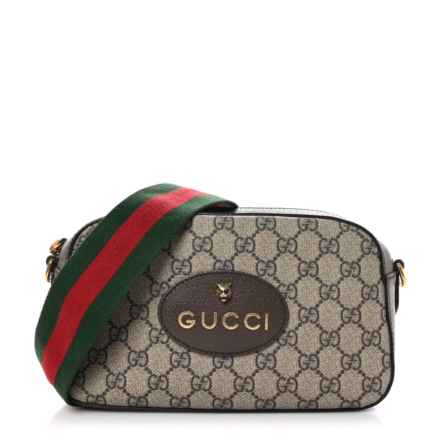 GG Supreme Monogram Web Neo Vintage Shoulder Bag Beige New Acero Crop