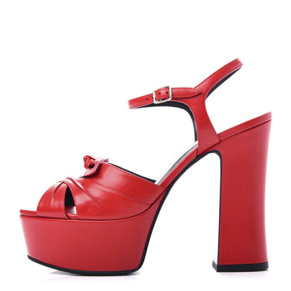 Saint Laurent Goatskin Candy 80 Platform Sandals 36 Red 1 of 11