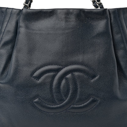 Chanel Caviar CC Timeless Shopping Tote Navy 9 of 14