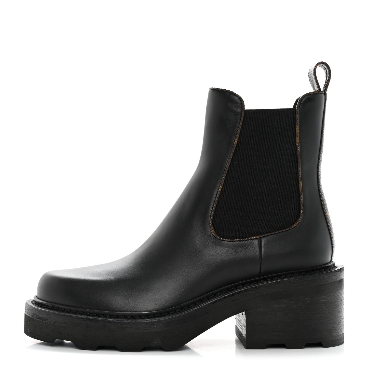 Calfskin Monogram Beaubourg Ankle Boots 37.5 Black
