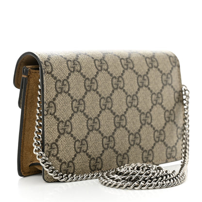 Gucci GG Supreme Monogram Super Mini Dionysus Shoulder Bag Taupe 2 of 10