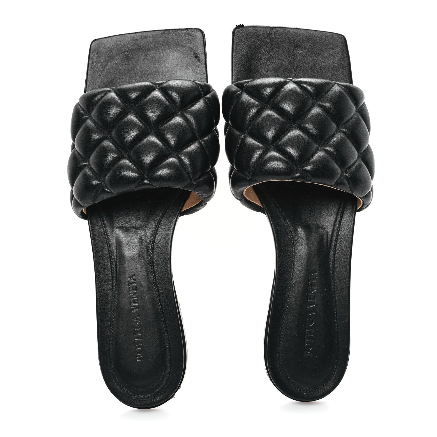 Bottega Veneta Nappa Matelasse Padded Flat Sandals 38 Black 2 of 10