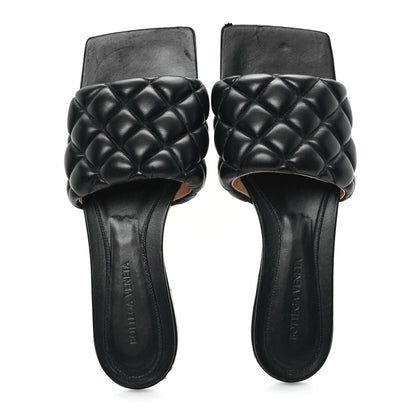 Bottega Veneta Nappa Matelasse Padded Flat Sandals 38 Black 2 of 10