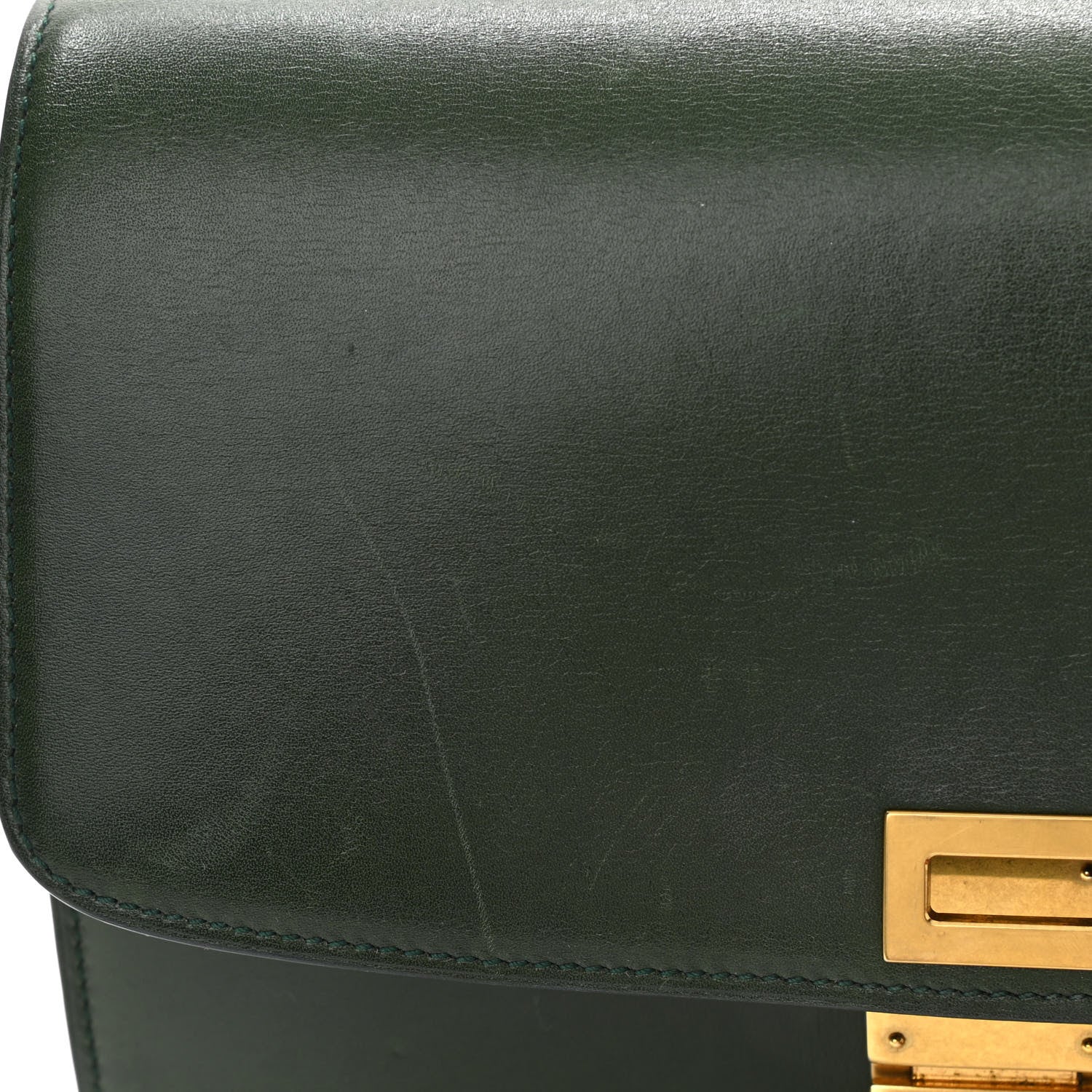Celine Box Calfskin Classic Box Medium Flap Bag Forest 12 of 14