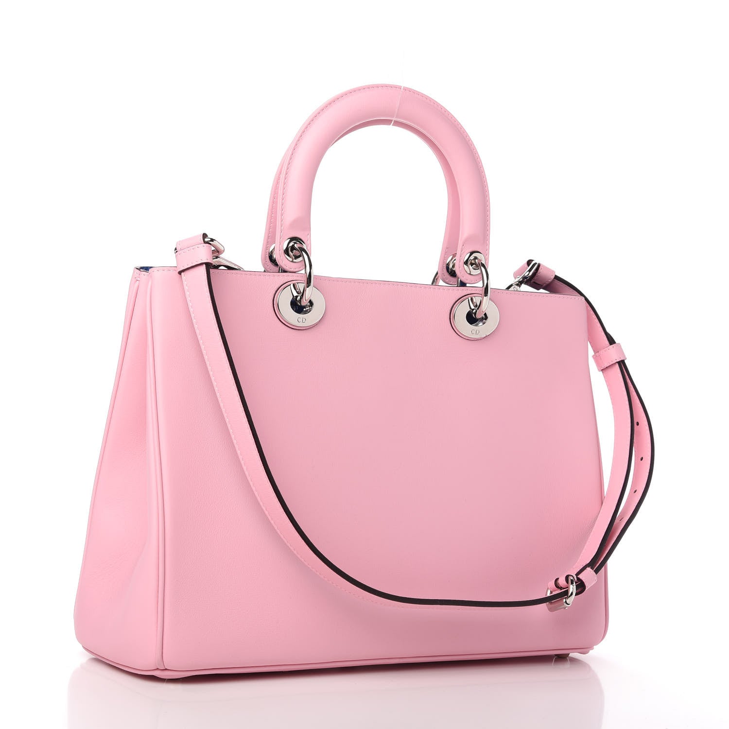 Christian Dior Smooth Calfskin Medium Diorissimo Tote Rose Tendre 3 of 9