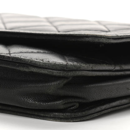 Chanel Calfskin Quilted Boy Wallet On Chain WOC Black 11 of 15