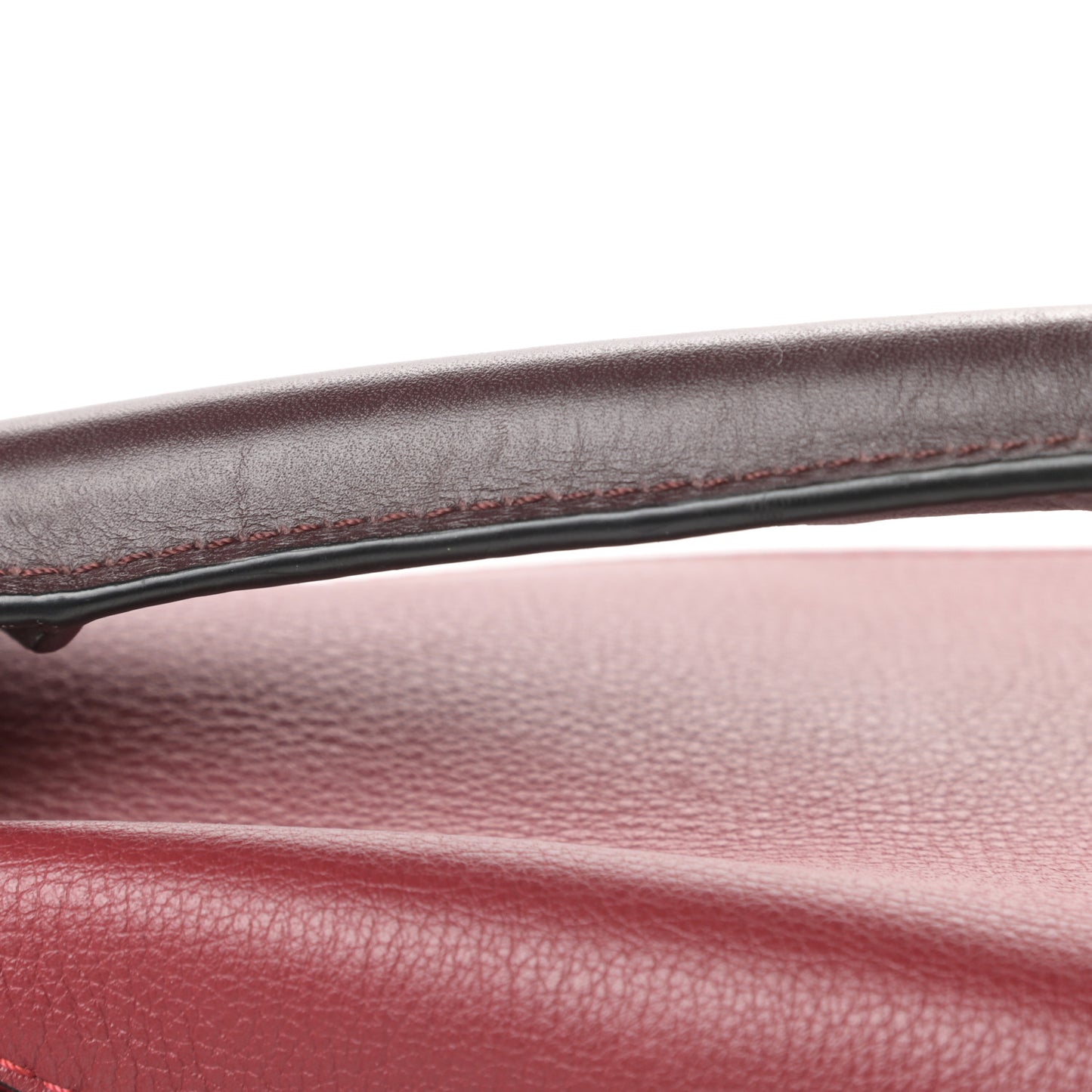 Calfskin Colorblock Medium Puzzle Bag Red