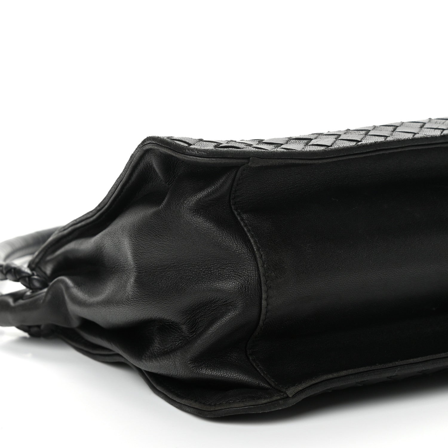 Bottega Veneta Nappa Intrecciato Shoulder Bag Black 7 of 8