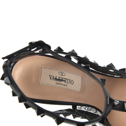 Valentino Garavani Lace Rockstud Ankle Strap Pumps 37.5 Black 7 of 9