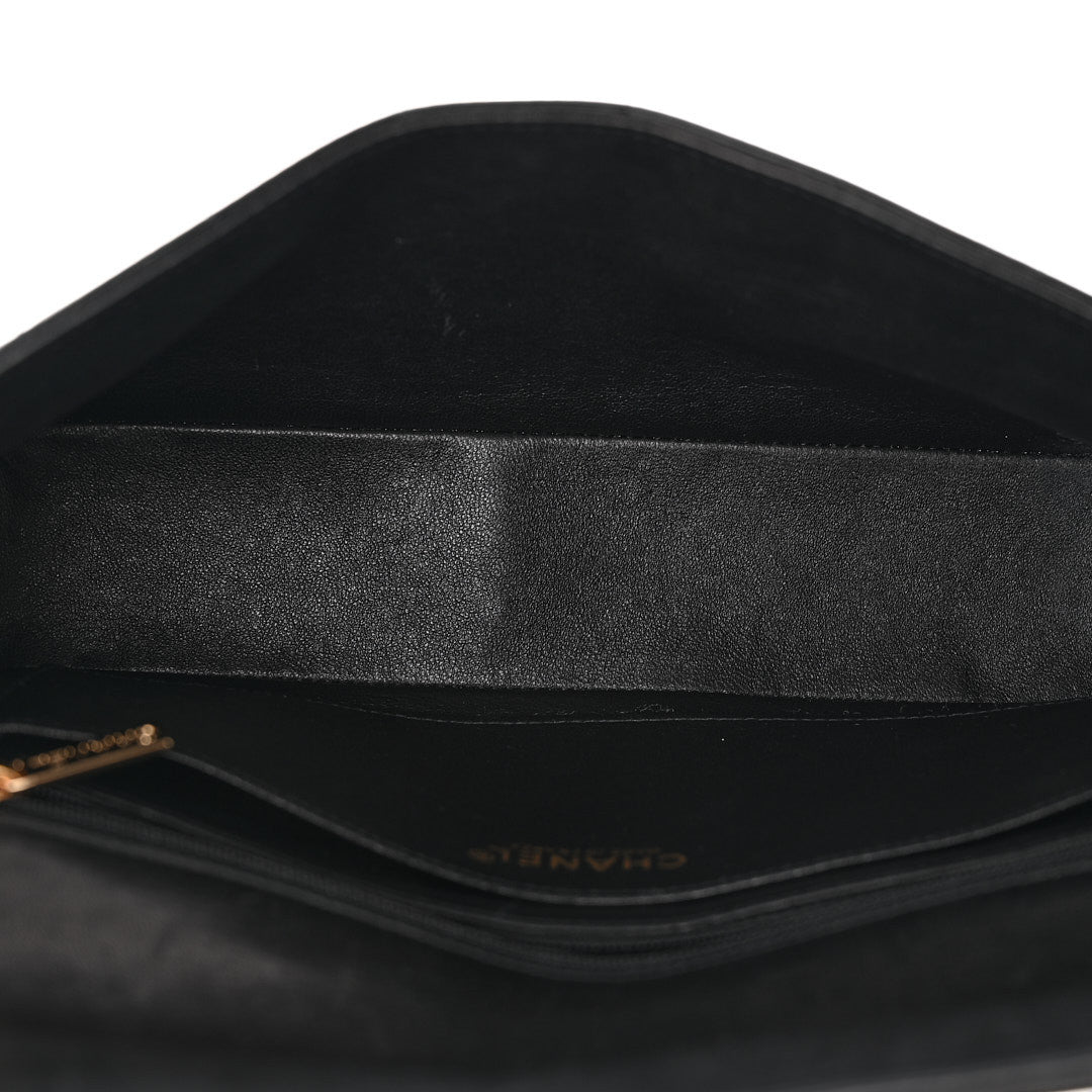 Chanel Lambskin Quilted Crystal Chocolate Bar Charm Flap Black 5 of 15
