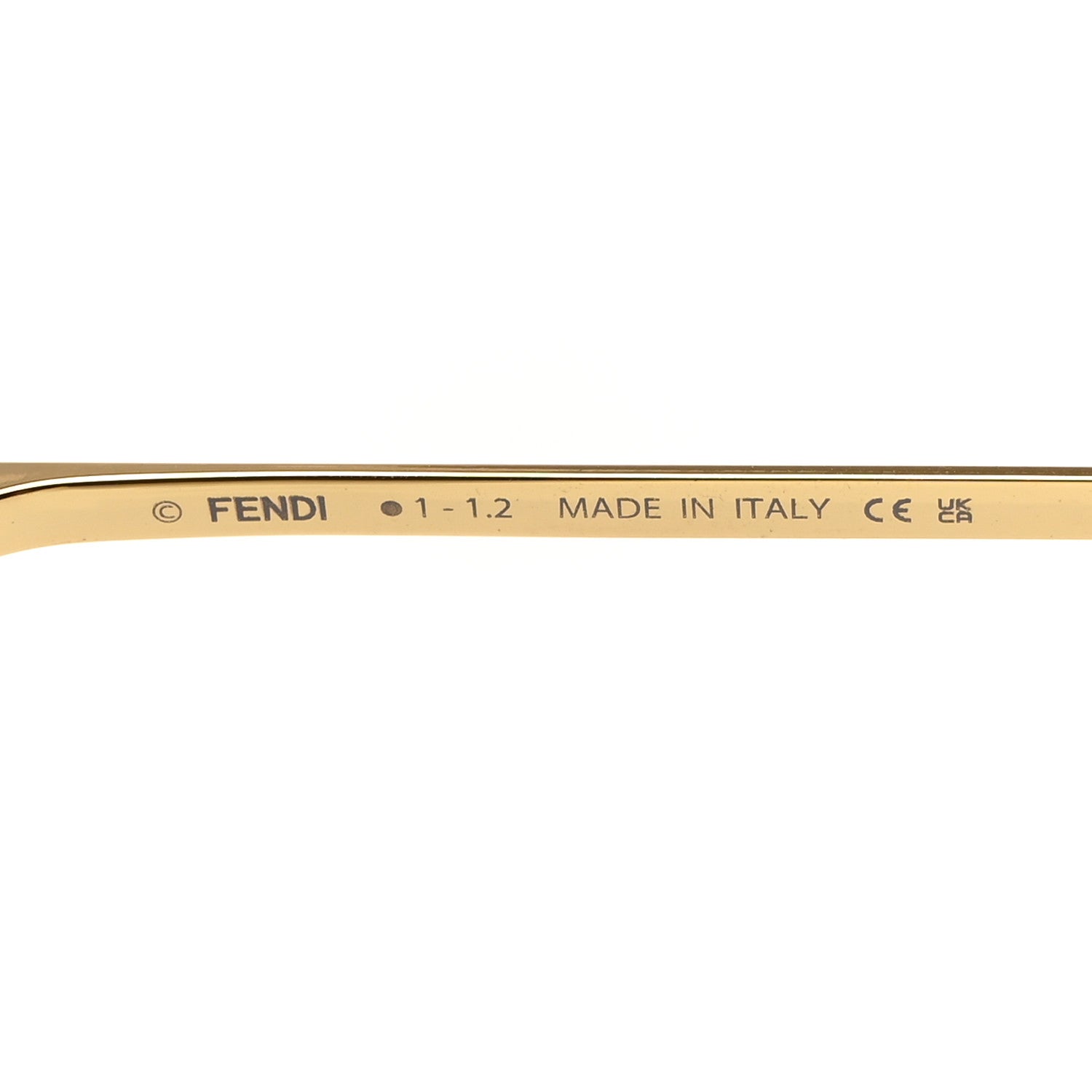 Fendi Metal Sky Rectangular Sunglasses FE40043U Gold Brown 6 of 8