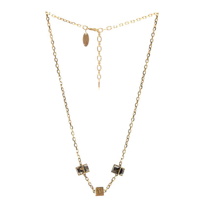 Louis Vuitton Swarovski Gamble Short Necklace Gold 3 of 6